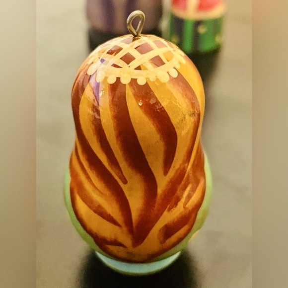 Three Folk Art Handpainted Figurine Ornaments - Picture 7 of 11